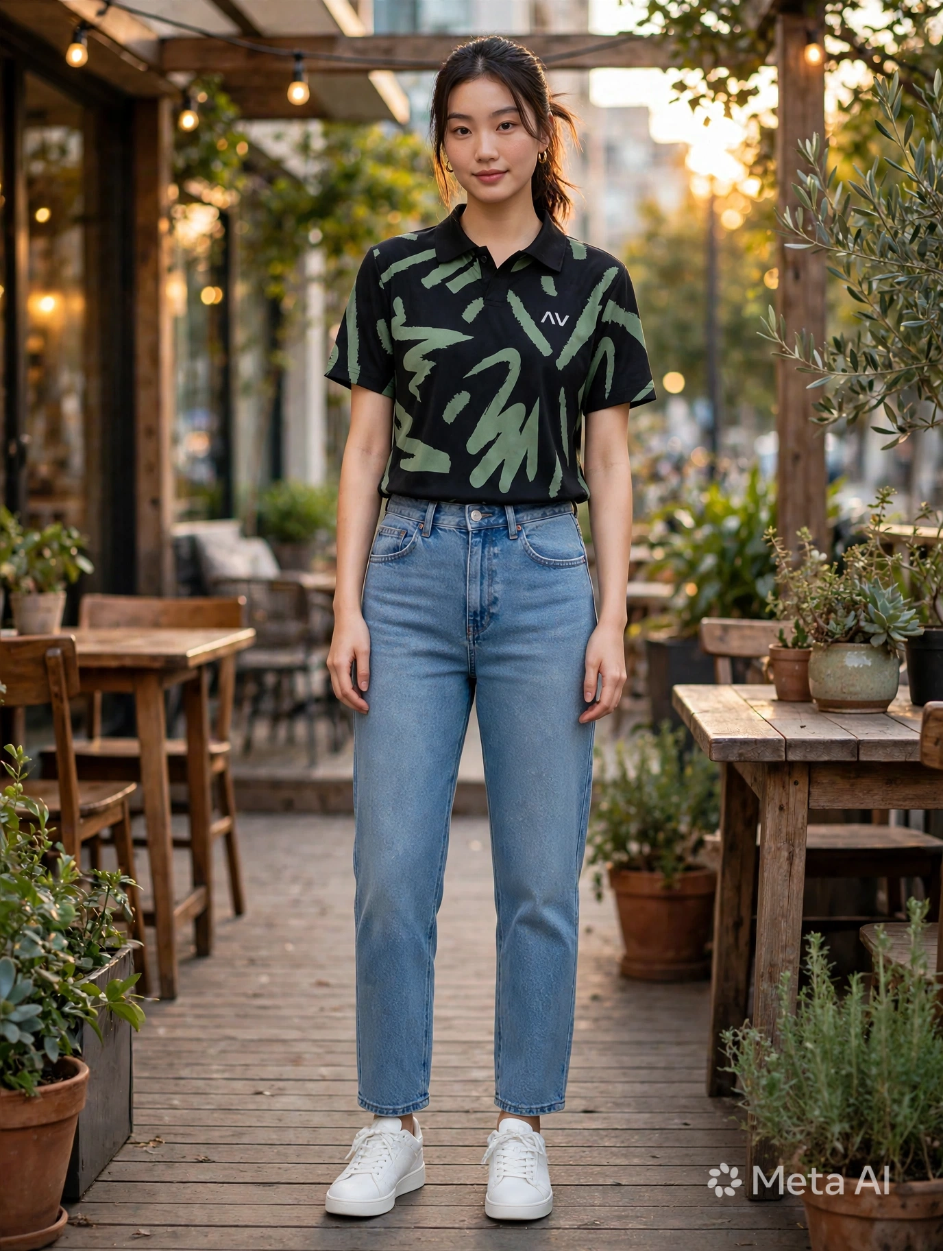 Polo AV Vệt Cọ Xanh Rêu