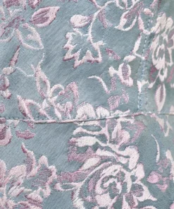 Đầm Hoa Jacquard Xanh Xám - Tay Cánh Tiên - Ảnh 4