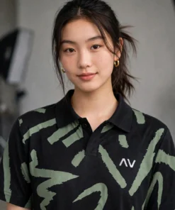 Polo AV Vệt Cọ Xanh Rêu - Ảnh 3